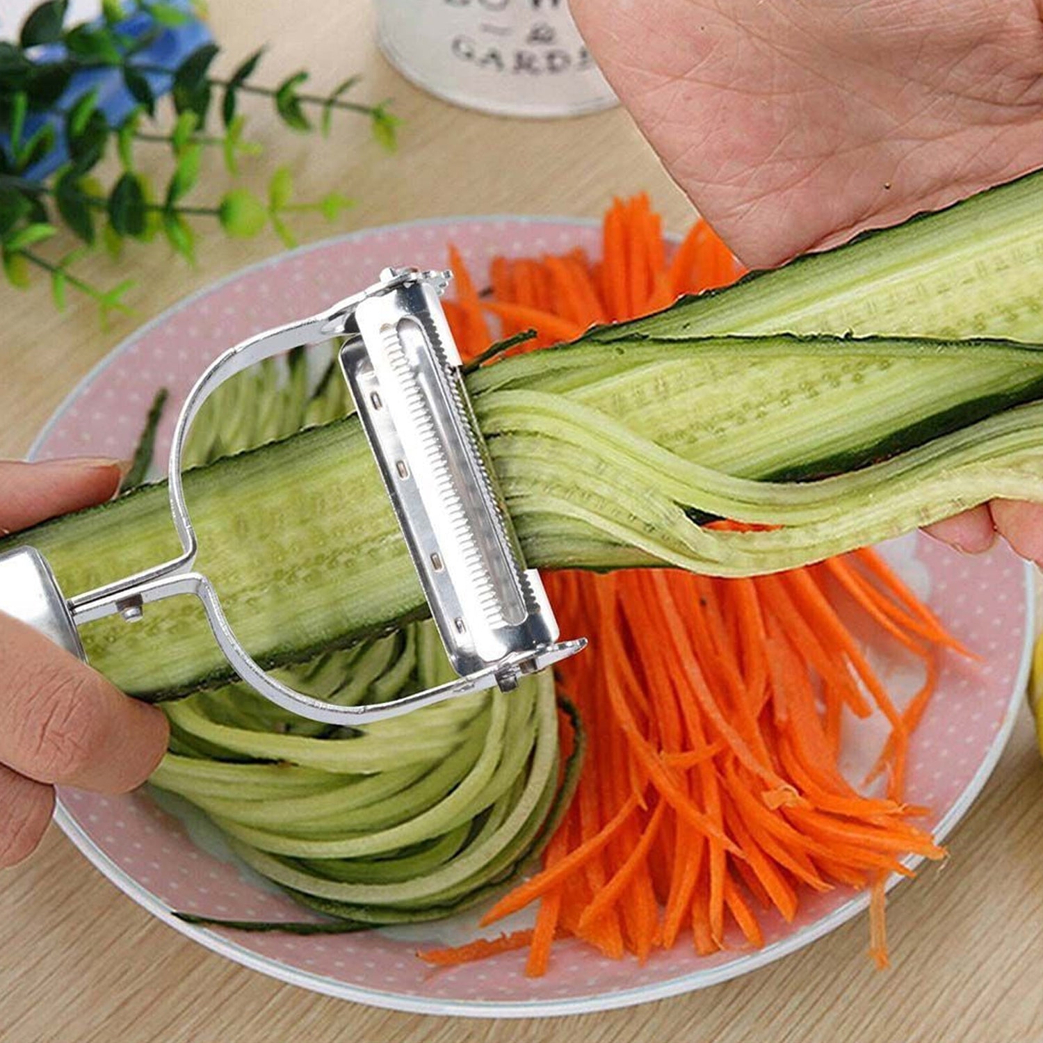 5505 Multi-Function 2 in 1 Potato Peeler and Julienne Cutter, Stainless Steel Potato Peeler, grated Carrot, grated, Suitable for Peeling and shredding Fruit and Vegetables Kitchen Accessories (1 Pc) 5505 Multi-Function 2 in 1 Potato Peeler and Julienne Cutter, Stainless Steel Potato Peeler, grated Carrot, grated, Suitable for Peeling and shredding Fruit and Vegetables Kitchen Accessories (1 Pc)